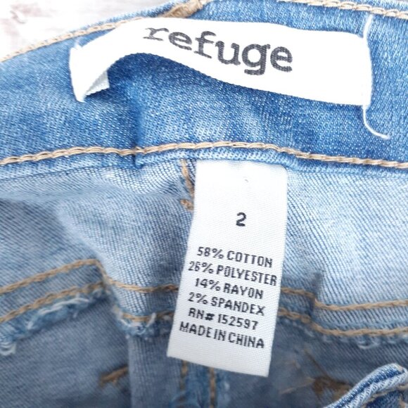 Refuge Womens Jeans Size 2 Skintight Legging Stretch Blue 2 - Picture 3 of 5
